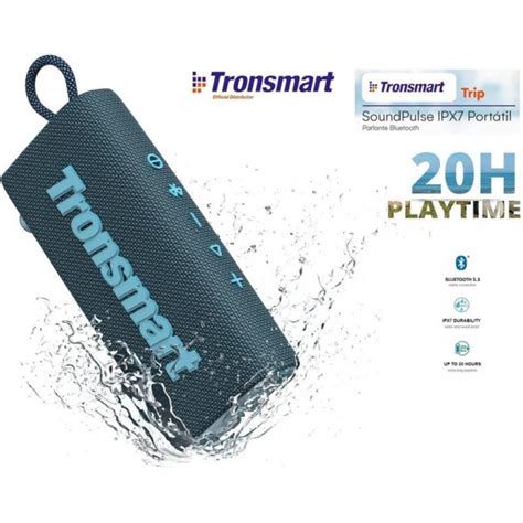 Ripley - PARLANTE BLUETOOTH TRONSMART TRIP 10 W AZUL IPX7 20HRS MUSICA