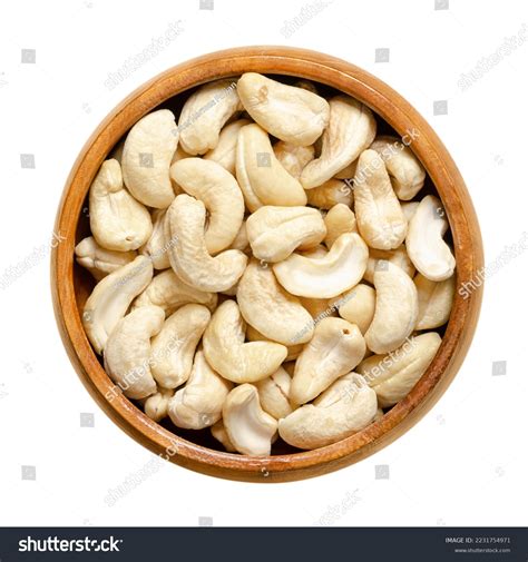 Cashew Nuts Raw Cashews Wooden Bowl Stock Photo 2231754971 Shutterstock