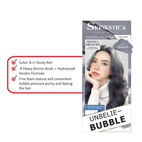 Skinestica Unbelie Bubble Hair Color Dusty Ash 817 30ml 60ml