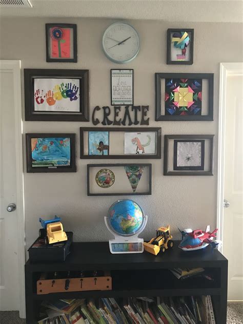 Kids Art Wall finished | Art wall kids, Art wall, Gallery wall