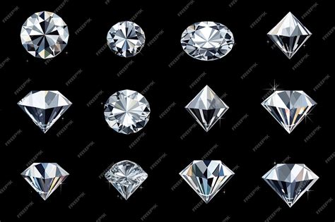 Premium Photo | Diamond shapes in a row on a white background widely ...