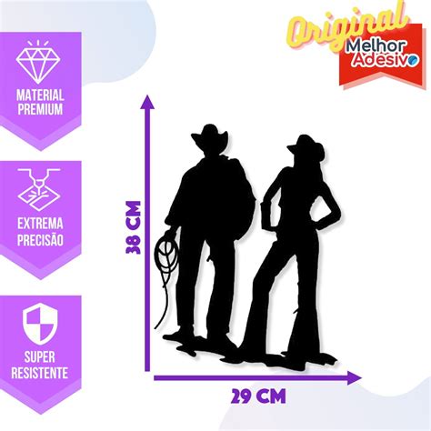 Adesivo Para Porta Casal De Cowboy Pe O E Cowgirl Elo