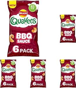 Walkers Quavers BBQ Multipack Snacks Crisps 6x16g Pack Of 5 Amazon