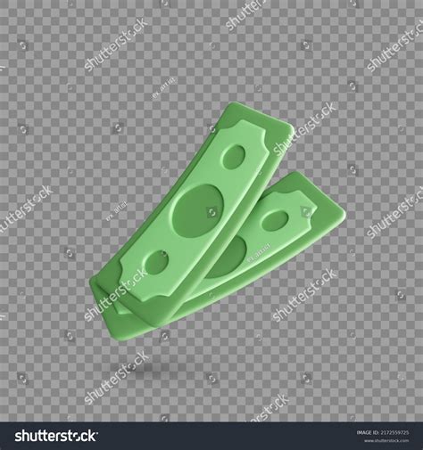 American Dollar Bill 3d Cartoon Style Stock Vector (Royalty Free ...