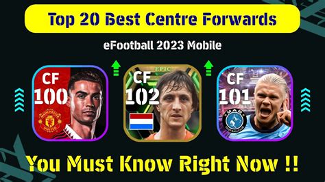 Top 20 Best Centre Forwards CF In EFootball 2023 Mobile Best CF