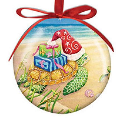 Turtle Max Reptile Gifts > Ball Sea Turtle Christmas Ornament