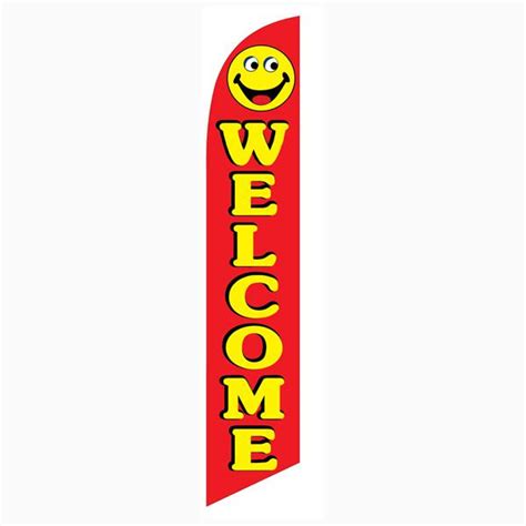 Welcome stars feather flag Swooper Banner for Greeting Guests