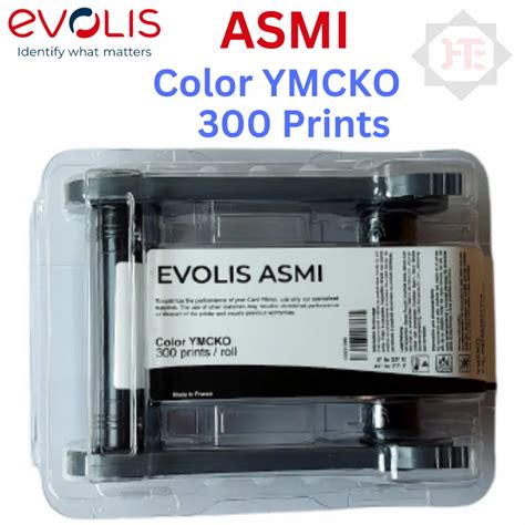 Evolis Asmi Original Full Panel Colour Ribbon Ymcko Images For Id