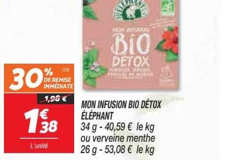 Promo Mon Infusion Bio D Tox L Phant Chez Netto Icatalogue Fr