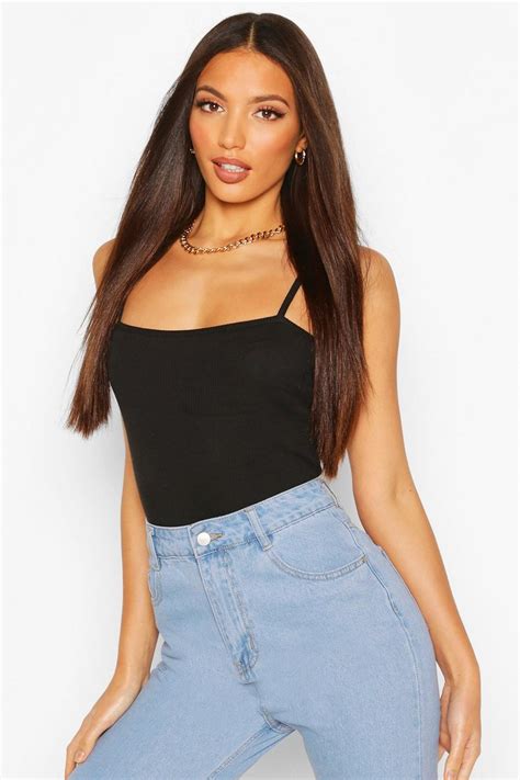 Tall Square Neck Basic Bodysuit Boohoo