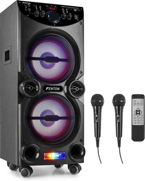 Fenton Live Karaoke Anlage Mit Mikrofonen Bluetooth Karaoke