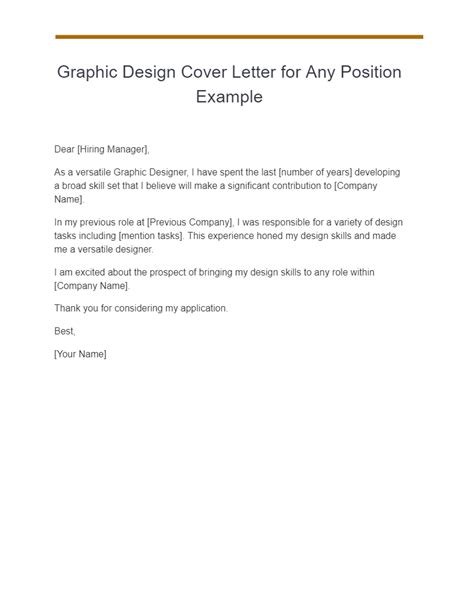 Graphic Design Cover Letter 19 Examples Pdf