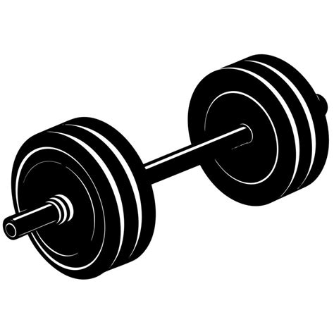 barbell black silhouette illustration 48264527 Vector Art at Vecteezy