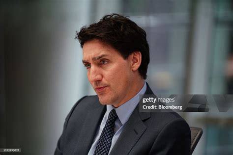 Justin Trudeau Canadas Prime Minister During An Interview In New