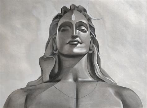 The Adiyogi Mahadev Shiva Handpainted Paintings On Canvas Wall Art