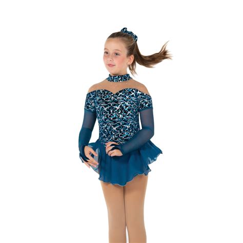 164 Twilight Teal Dress - Jerry's Skating World - Global Figure Skating Product Manufacturer