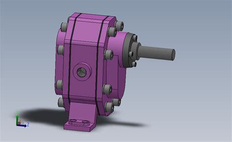 齿轮泵solidworks 2010模型图纸下载 懒石网