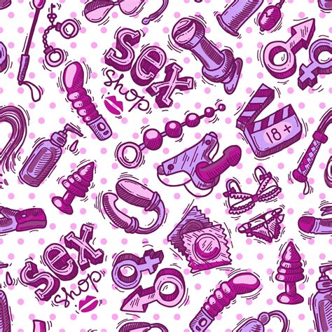 Premium Vector Beautiful Handdrawn Seamless Pattern Sex Shop Devices