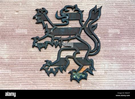 Coat Of Arms From Hesse The Lion Stock Photo Alamy