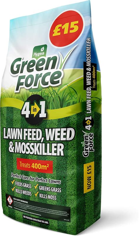 Greenforce Green Force Lawn Feed Weed Moss Killer 400m2 Fertilizer