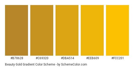 Beauty Gold Gradient Color Scheme