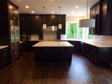 Dark Wood Floor Kitchen Ideas : Kitchen white cabinets dark wood floors ...