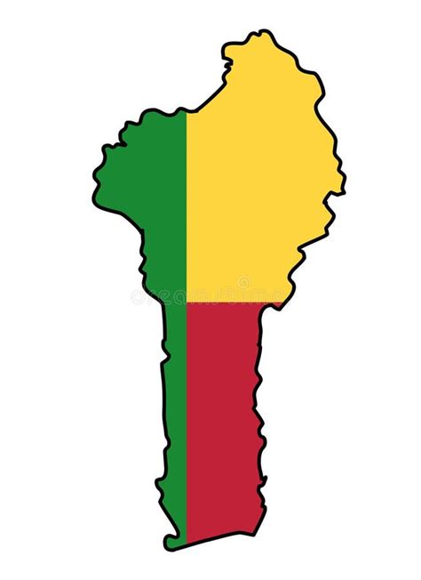 Benin Mapa Del Ejemplo Del Vector De Benin Ilustración del Vector