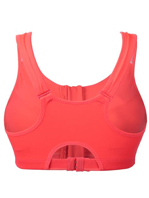 Dodoing Womens Push Up Zipper Front Closure Padded Bras Sports Bra High Impact Fitness Yoga