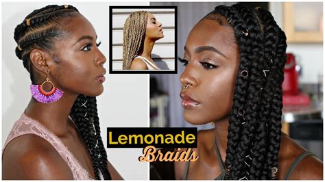 Getting Braids For The First Time Jumbo Lemonade Braids 🍋 Feed In