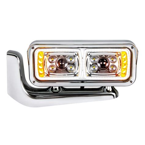 10 High Power LED Projection Headlight Assembly With Mounting Arm » 75 Chrome Shop