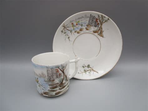 Tasse Caf Ancienne En Porcelaine Marne Antic