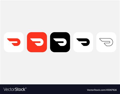 App icon door dash Royalty Free Vector Image - VectorStock