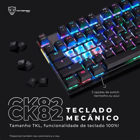 Teclado Mec Nico Gamer Motospeed K Rgb Switch Outemu Us Preto