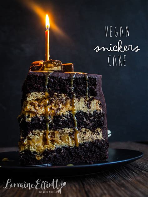 Vegan Snickers Cake Chocolate Peanut Butter Cake Not Quite Nigella