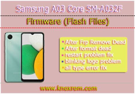 Samsung A03 Core SM A032F SPD Dead Repair File