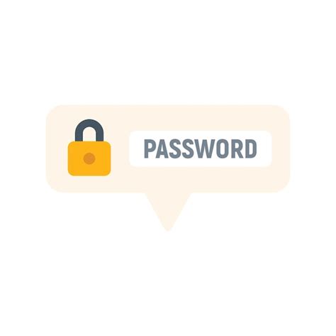 Premium Vector Password Security Icon Flat Vector Security Cyber