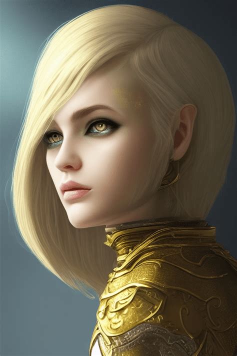 Female Short Hair Blonde Fantasy Art Concept 8k Portrait Creative Fabrica