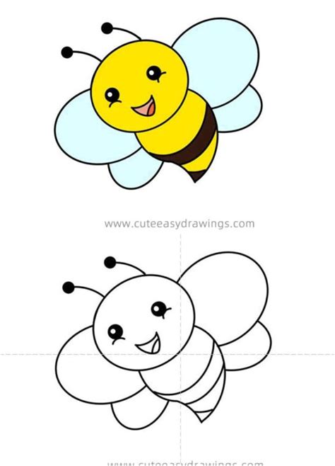 Cute Bee Drawing Ideas How To Draw A Bee Blitsy