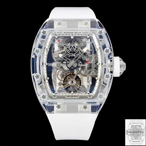 Replika RM 56 01 Tali Karet Putih Tourbillon