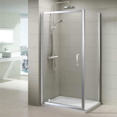 In8 V2 Pivot Shower Door And Side Panel 760x760mm In Chrome