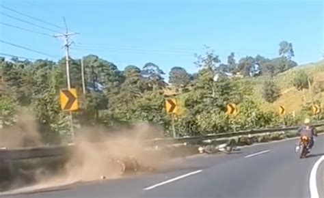 Impactante Accidente En Moto Captado En Video En Ruta Interamericana