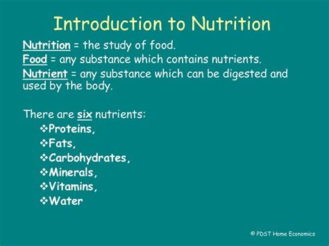 Introduction To Nutrition