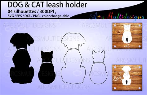 Dog Leash Holder And Cat Leash Holder Svg By Arcsmultidesignsshop