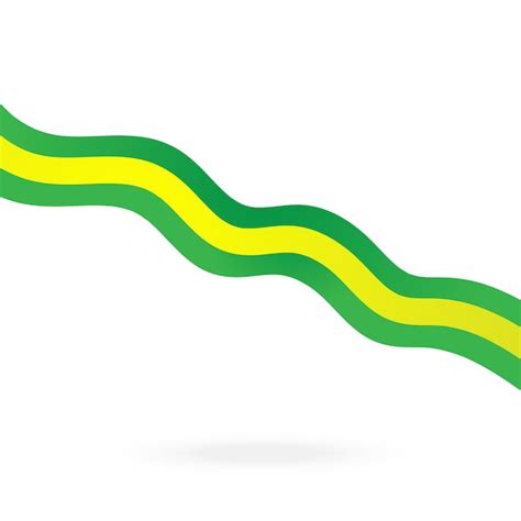 Cinta Con El Concepto De Colores De La Bandera De Brasil Vector Premium