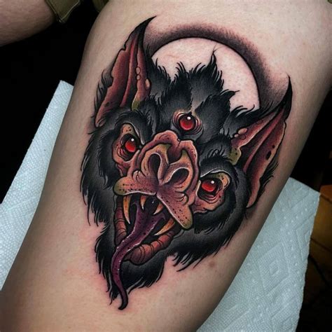 Traditional Bat Tattoo