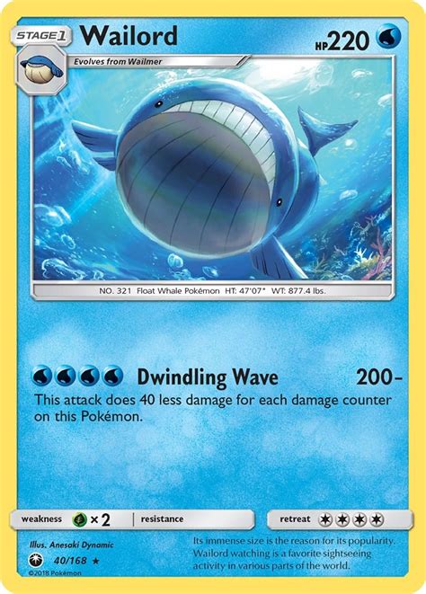 Pokemon Wailord Card