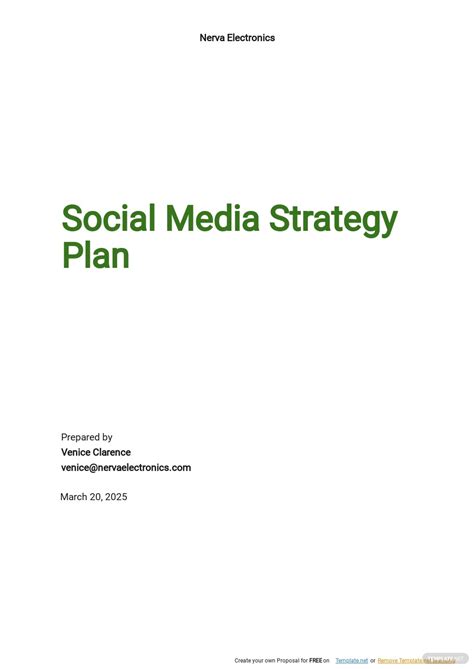 Free Social Media Marketing Plan Pdf Templates 28 Download