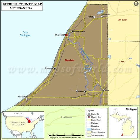 Berrien County Map, Michigan