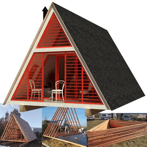 10 Awesome A-Frame House Plans (A-frame Cabin Plans, Cottages, Sheds) - Small Wooden House Plans ...