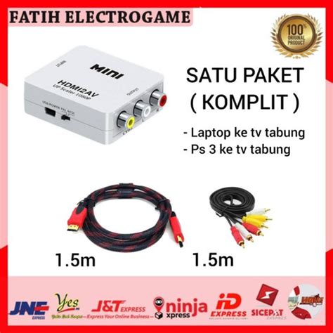 Jual Kabel Hdmi To Rca Laptop Ke Tv Tabung Converter Mini Box Hdmi To